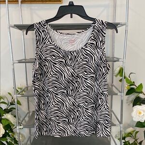Zebra Print Sleeveless Top